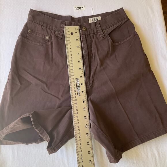 CM Women’s Casual Khaki Shorts size 10 US, Solid Brown - Picture 6 of 9